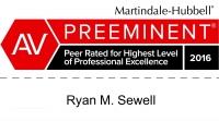 Ryan Sewell Personal Injury Attorney Martindale Hubbell