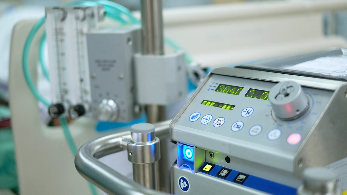 Closeup of a surgical device in the operating room of a hospital